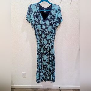 J. Jill Blue Floral Maxi Dress